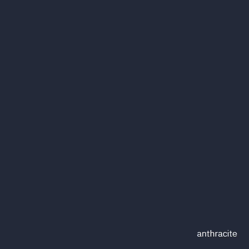 A solid anthracite (very dark gray) color swatch filling the image, with the small white lowercase word 'anthracite' positioned in the bottom-right corner.